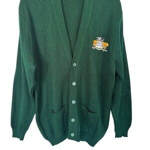 Men's Green Cardigan Sweater